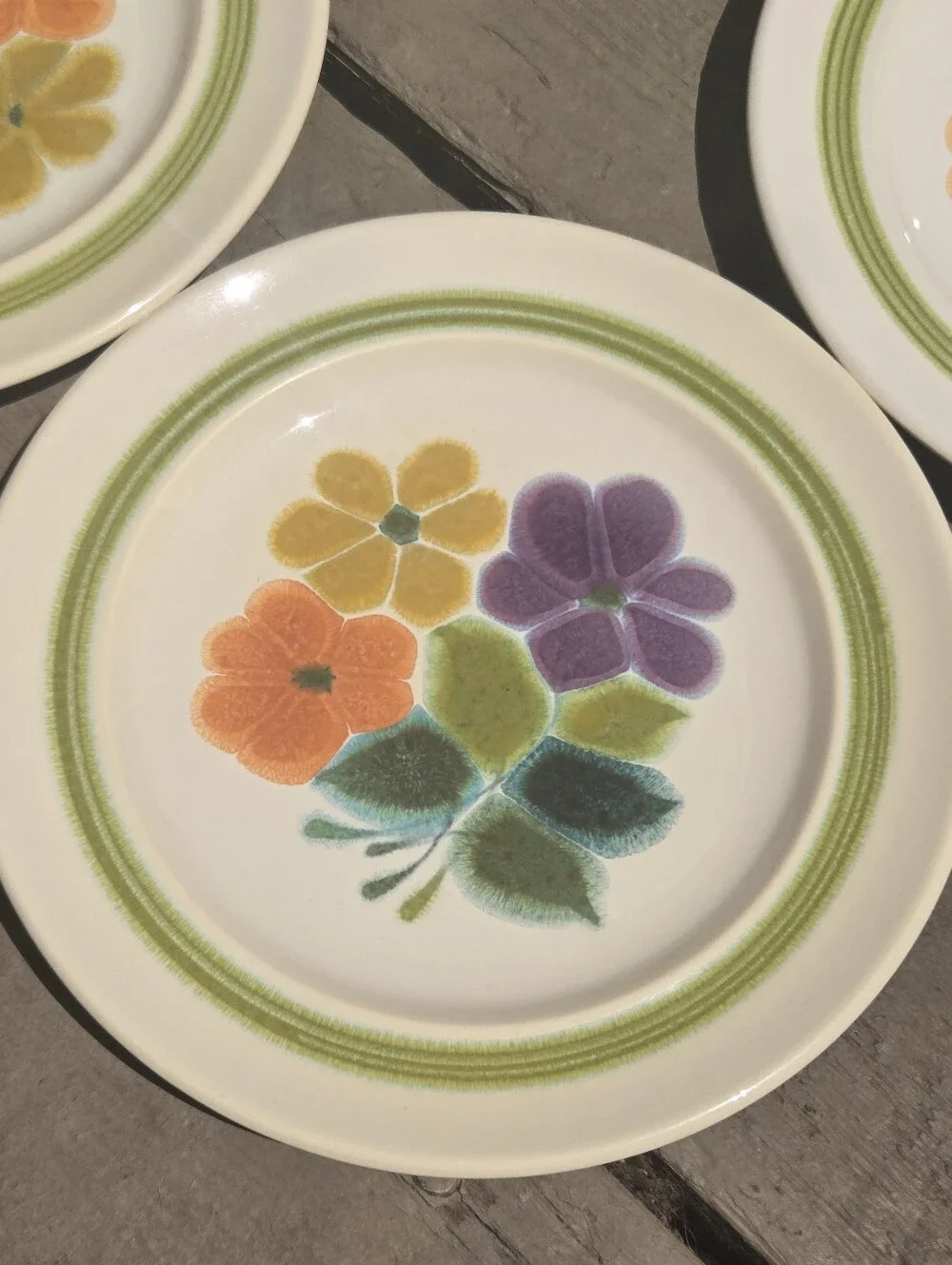 Franciscan Earthenware Floral Pattern Salad Dessert Plates - Set of 4